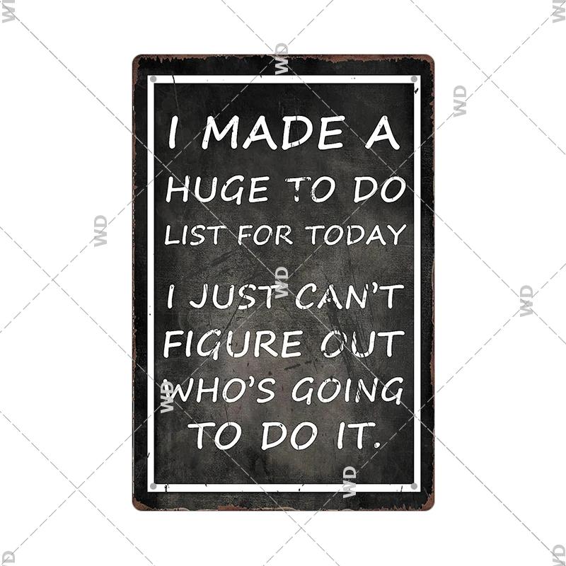 Funny Tin Sign Toilet Home Office Bar Cubicle Decor 11.8" X 7.8" Humorous Metal Vintage Plaque Retro Plate For Wall Art Decor