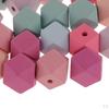 Dyed Faceted Wooden Beads Geometric Bead Accessories 2 Sizes -