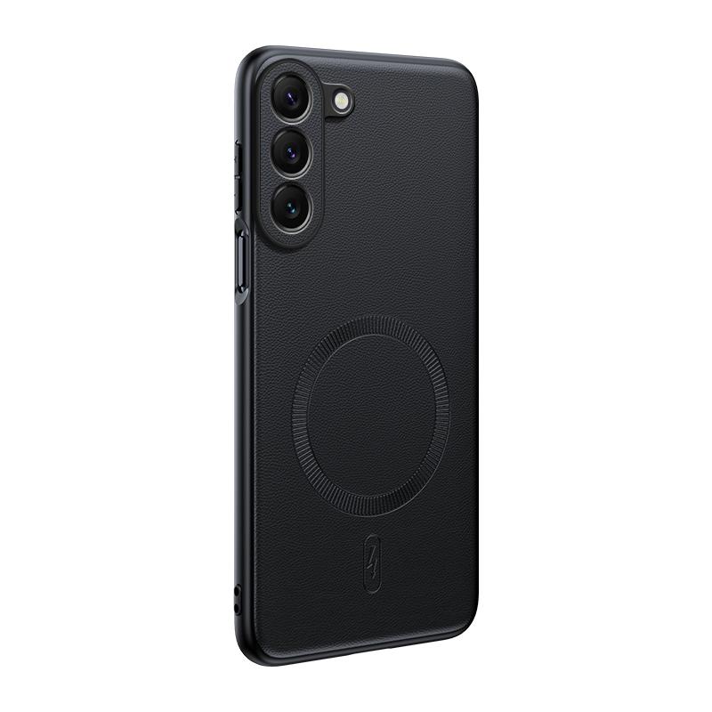 For Samsung S23 Case Magnetic Leather Shield Cover For Samsung S23 Anti-Fingerprint Non-Slip PC+TPU