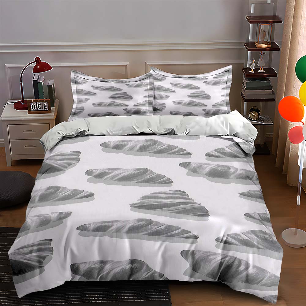 

Gray shell motifs. Bedding Duvet cover sets Duvet covers Pillowcases gifts (1 * Duvet Cover 2 * Pillowcases, without duvet insert) 135x200cm