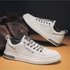Elastic Lace-up Men's Shoes Casual Canvas Shoes All-match Small White Shoes Board Shoes Sneakers Korean Version Trend Shoes