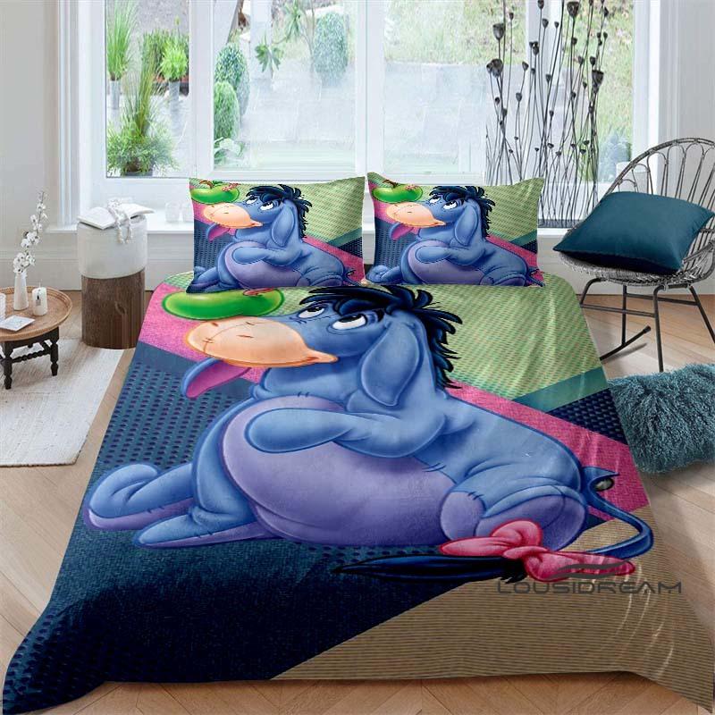 

(Eeyore) Bedding Set, 3D Printed Cartoon Pattern Duvet Cover, Soft and Comfortable, King Size, Suitable as a Gift for Boys and 200X220cm