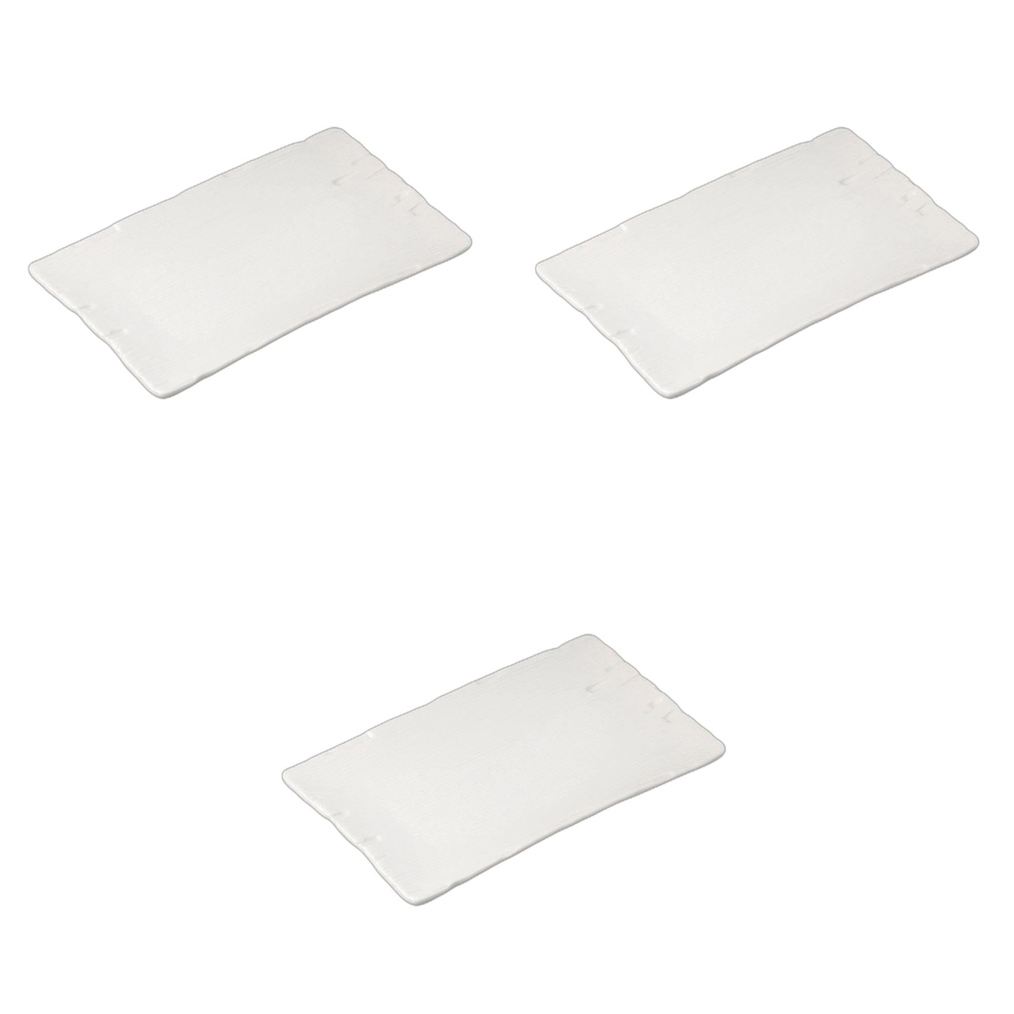 

Set of 3 Yayoi Senjiku White Ceramic Plates x 13 x Ceramic Plates by Setomonohonpo 7.0 [21.5 1.8 cm]