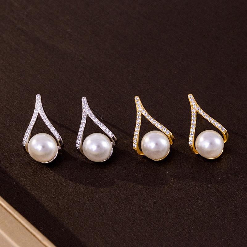 Banyan Tree S925 Silver Korean Pearl Earrings - 2021 Fashion Temperament Studs