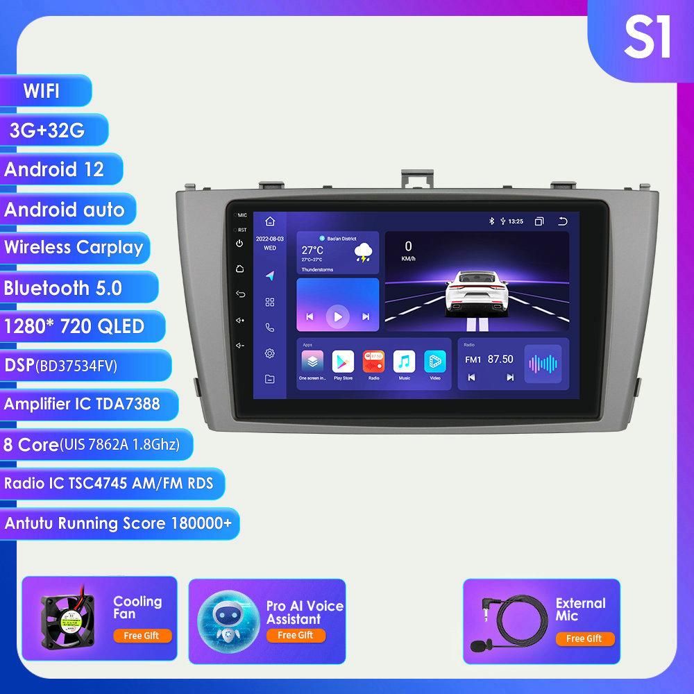 2din Android Autoradio for Toyota Avensis T27 2008-2015 Car Radio Multimedia Video Player GPS Navi Head Unit Carplay Auto 4G RDS Intelligent Screen