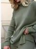 Trendy Oversized Knit Sweater with High Neck for Women - Autumn/Winter Ready