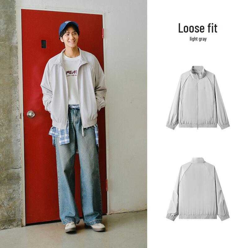 Semir Men's Spring Mesh Panel Stand Collar Jacket