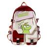 Personalized niche little crocodile expression bag schoolbag 2024 cross-border campus popular student schoolbag casual and simple