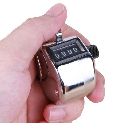 4 Mechanical Digit Handheld Manual Number Tally Counter Numbers Clicker Digital Finger Tally Counter Promotional Gift
