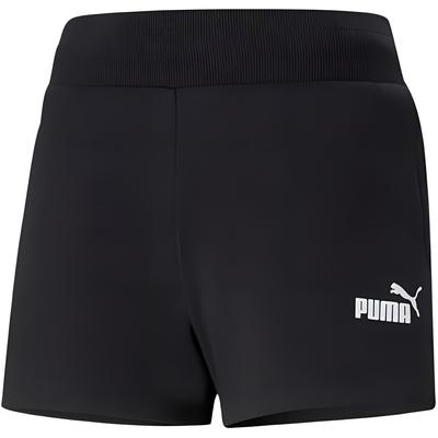Core Heritage Solid Color Letter Print Elastic Waist Fitted Straight Casual Shorts Women Shorts Black 586824-01