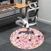 1 Stück Stuhlteppich mit Blumenmuster für das Büro, rutschfest, maschinenwaschbarer Teppich für Büro, Zimmer - Polyester, maschinell hergestellt yy251029132