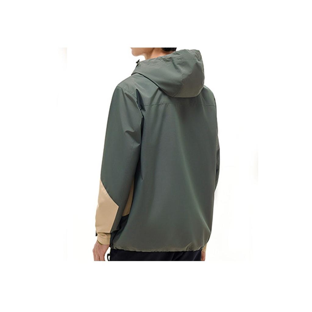 Anta Three-In-One Fleece Long Sleeve Jacket With Zipper Hood Men Jackets Aquatic-Green Khaki 952347610-2