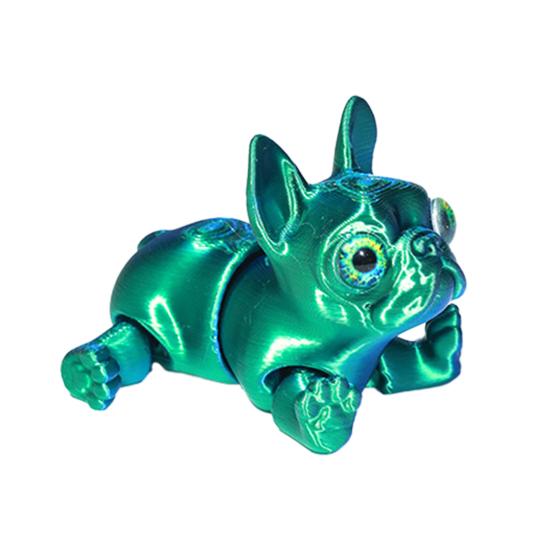 3D Printed French Bulldog Articulated Dog with Movable Joints Flexible Puppy Fidget Toy Desktop Pet for Home Office Stress Relief