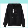 Cozy Girl Hoodie Sweatshirt With Printed Design For Autumn Winter Casual Wear