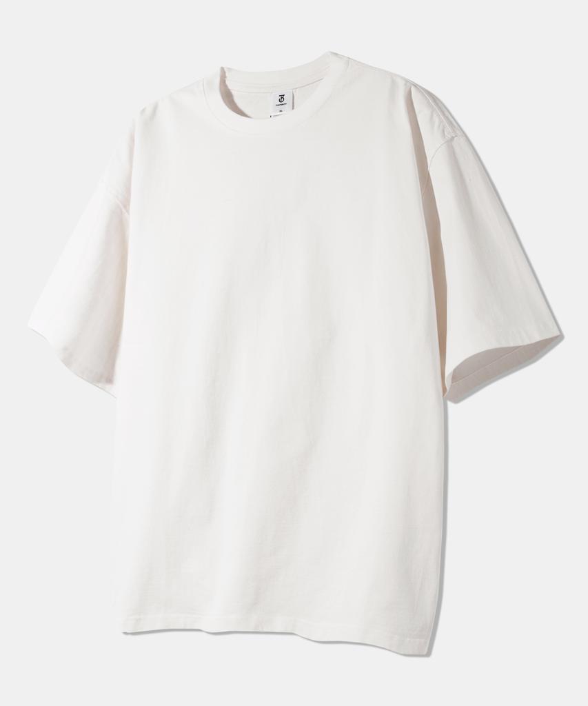 TOPBOY Heavy Duty Pigment Oversized Short Sleeve T-Shirt Cream