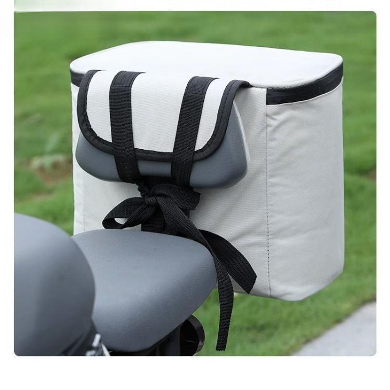 Electric Vehicle Trunk Bag: Large Capacity Rear Hanging Storage for Helmet & Battery.