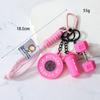 Fashion Detachable Fitness Series Pendant Simulation Style with Buckle Simulation Dumbbells Keyring Bag Charm