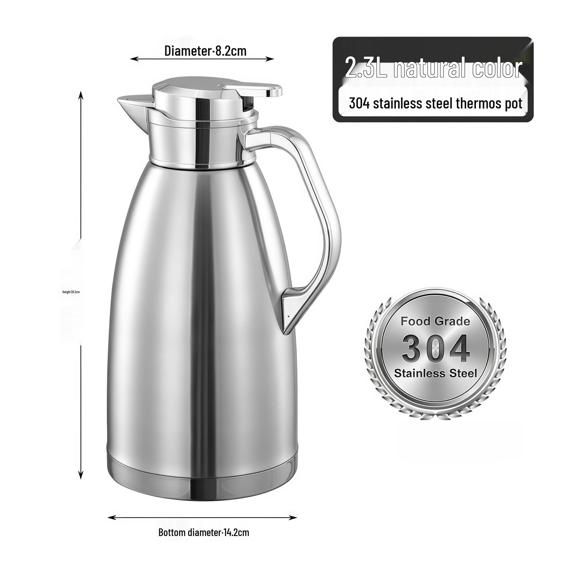 304 Stainless Steel Large Capacity Insulated Kettle for Restaurants and Hotels SUS304, 24-Hour Long-lasting Insulation