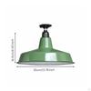 Green Enamel Rustic Lamp Waterproof Metal Cover Light Dustproof Retro Gooseneck Wall Sconce