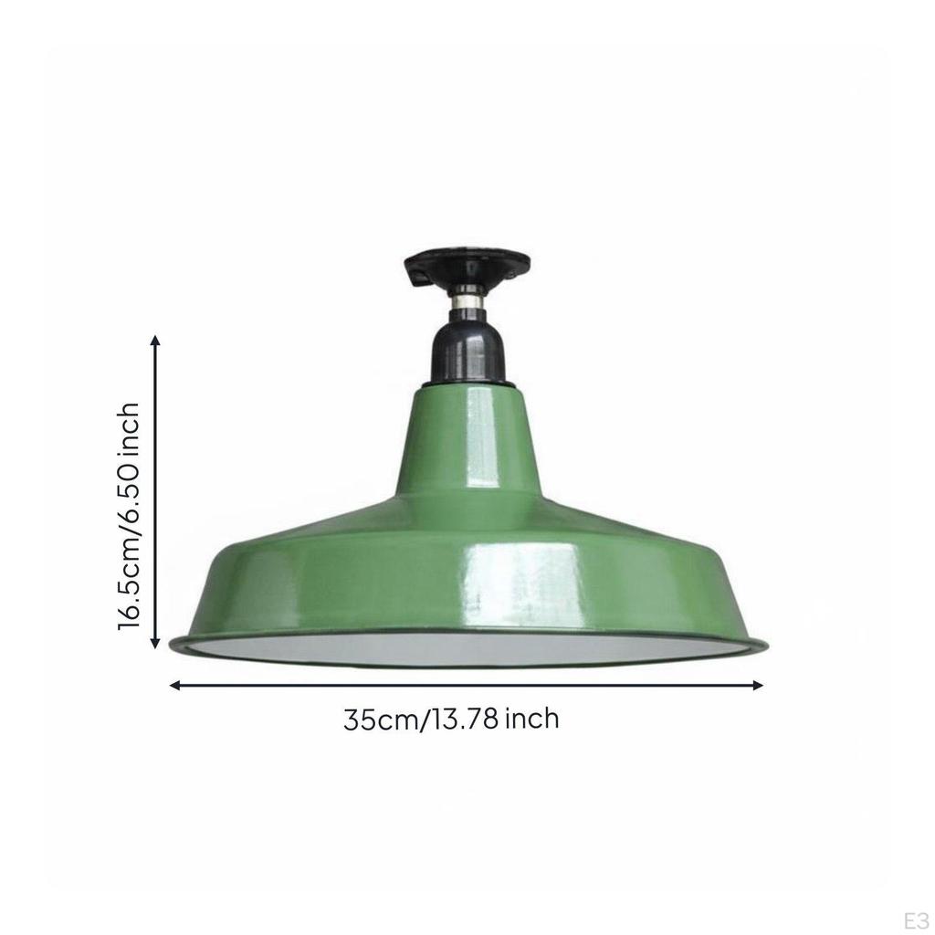 Green Enamel Rustic Lamp Waterproof Metal Cover Light Dustproof Retro Gooseneck Wall Sconce