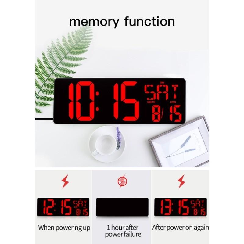Clock 16.5 Inch LED Display Count Electronic Clock Home Office Classroom Wall Clock Multifunctional Large Digital Timer