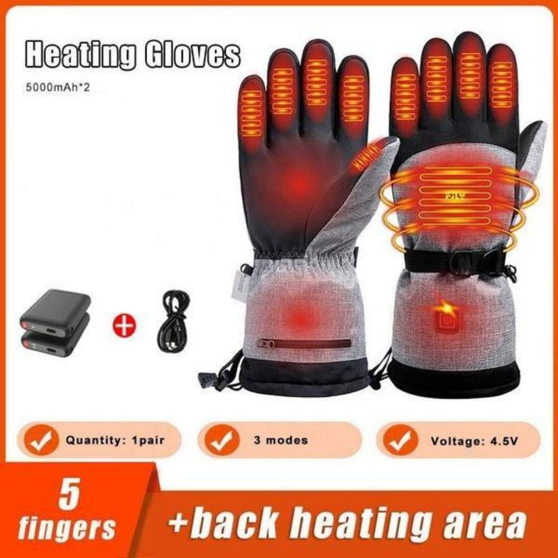 Beheizte Winterhandschuhe, batteriebetrieben, thermische Motorrad-Heizhandschuhe, wasserdicht, Touchscreen, Handwärmer, Radfahren, Skifahren, Outdoor