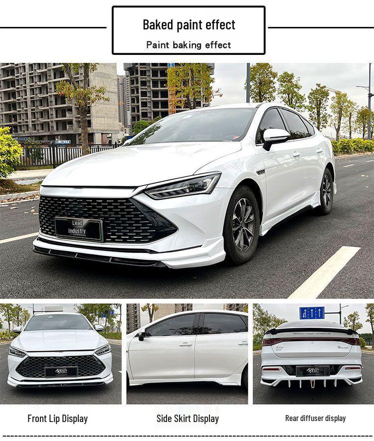 BYD Qin Plus Dmi/EV EFG Style Body Kit: Lower Front & Rear Lips, Side Skirts, Tail Wing with Lights
