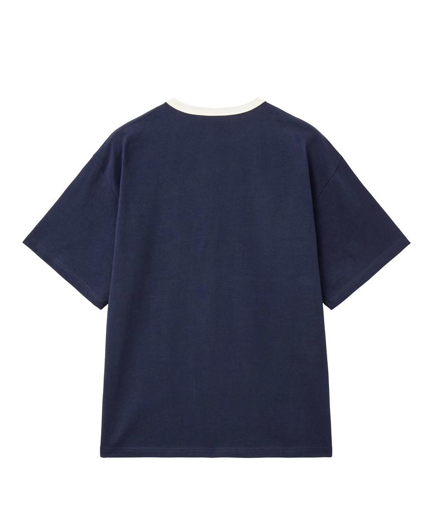 YALE New Haven Graphic Ringer T-Shirt_Navy