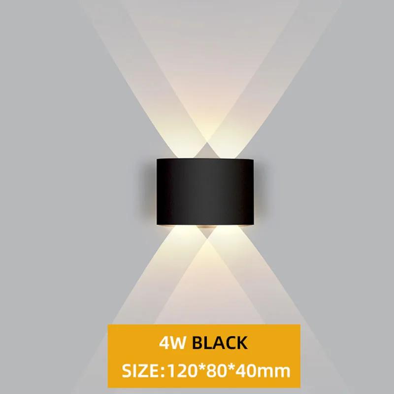 Aluminum LED Wall Lamp Waterproof IP65 Outdoor Garden Lights 2-12W Interior Wall Light for Room Decor Pathway Street Lighting