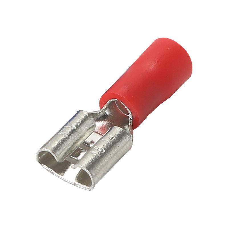 Brass Cold-Pressed FDD Female Pre-Insulated Terminal Insert Spring Wiring Connector with Copper Lugs