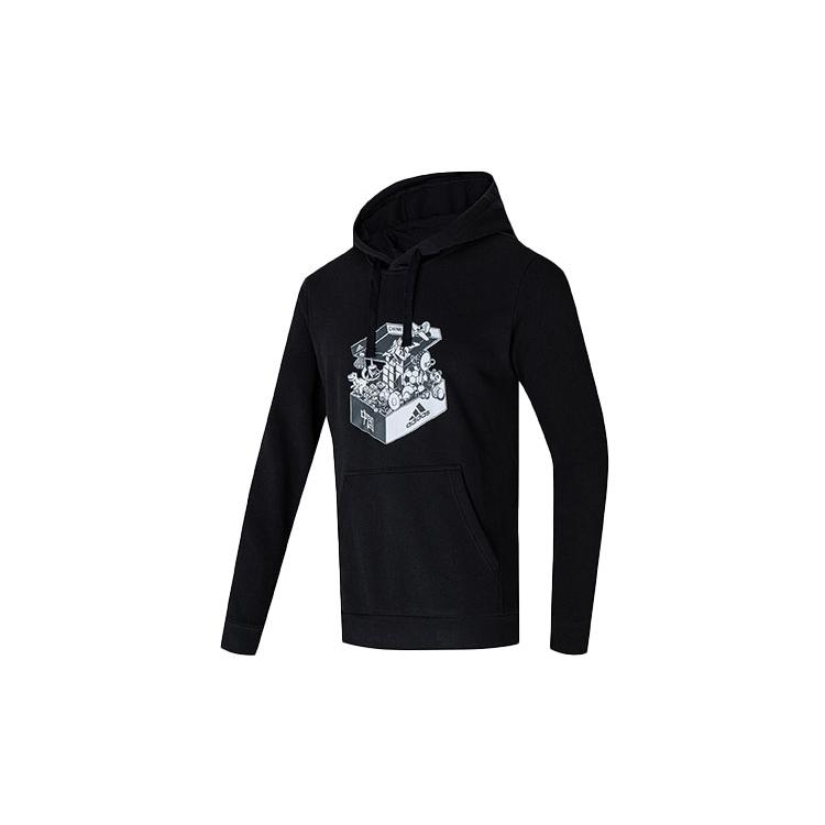 Adidas Sweatshirts Men's Black Hooded Moderate Regular GS7691