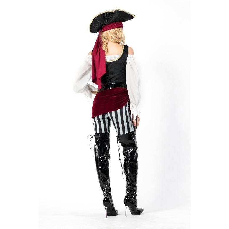 Neues karibisches Piratenkostüm für Damen, coole Hose, Piratenspiel-Uniform für Damen, Bühnenperformance-Anzug