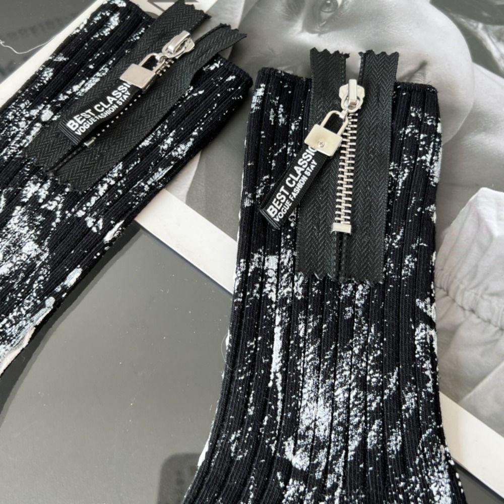 Calzini con Zip Metallica Industria Pesante Schizzi di Vernice Colore Inchiostro Calzini a Metà Polpaccio Per Uomo Donna