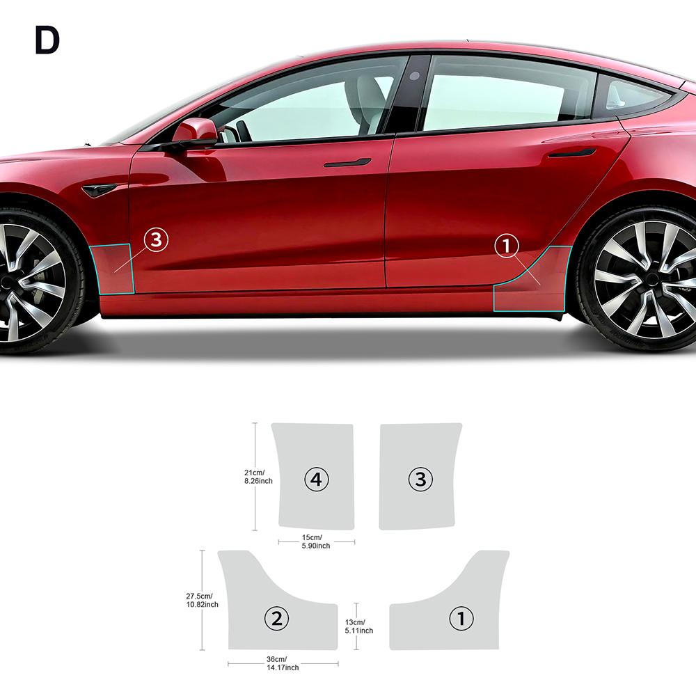 

TPU Protective Rear Bar Film For Tesla Model 3 Highland 2025 Model Y 2020-2025 2025 Extended Door Bumper Lamp Invisible Car PPF for Highland 2024
