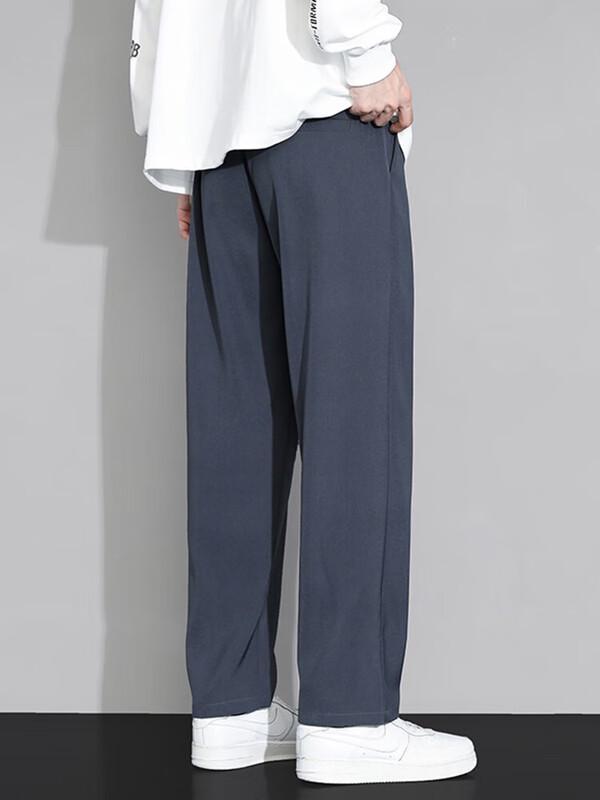Dingfengbaoluo Men's Loose Fit Straight Leg Casual Trousers
