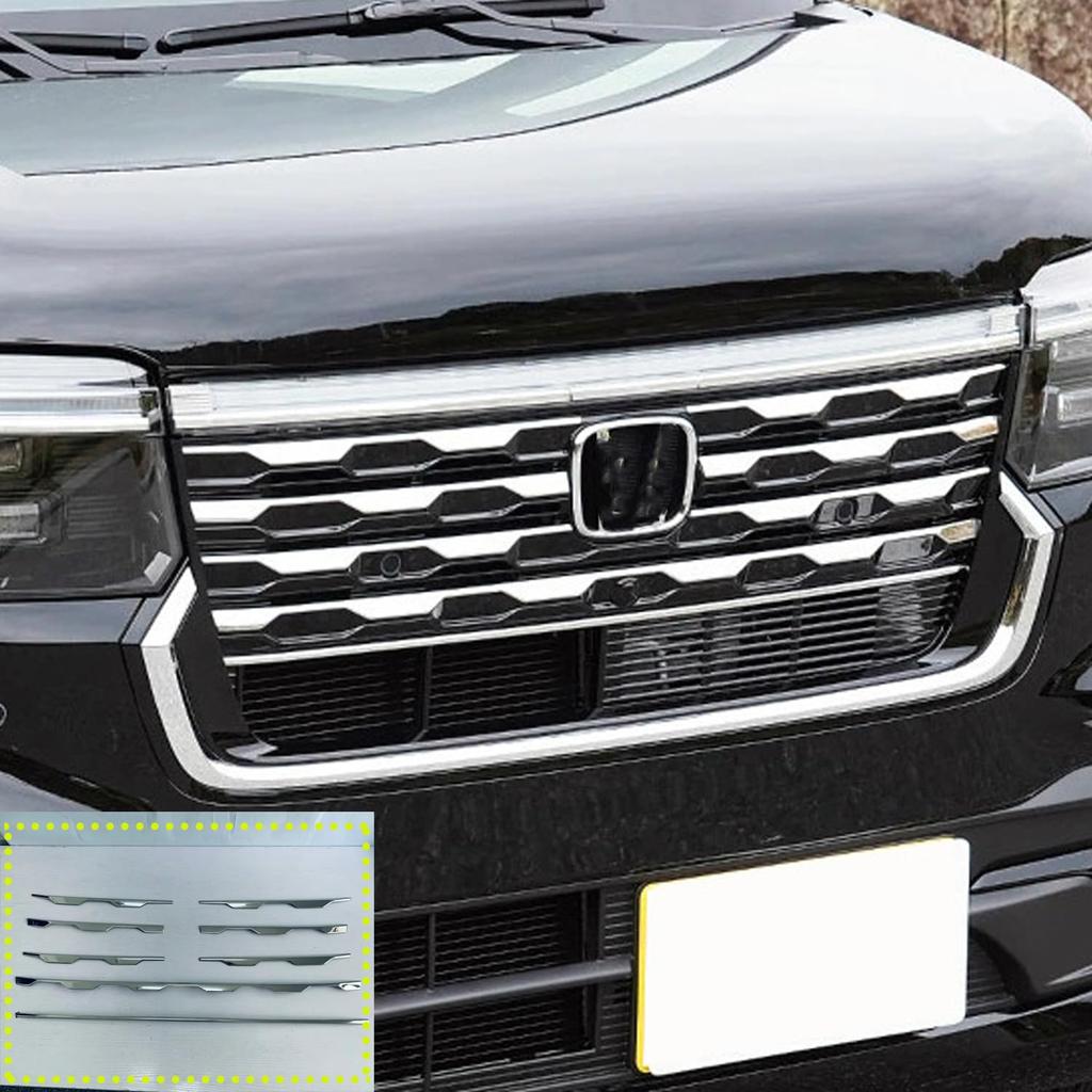 Hyorabyn Front Down Mould Accessory Garnish for Honda New Custom 2023 Grille, Dress-Up (8 Pieces) N-BOX (JF5/JF6) (October onwards)