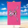 Quick Dry Beach Towel Pink Panther Pattern, Lightweight Absorbent Towel for Pool Beach Vacation Use