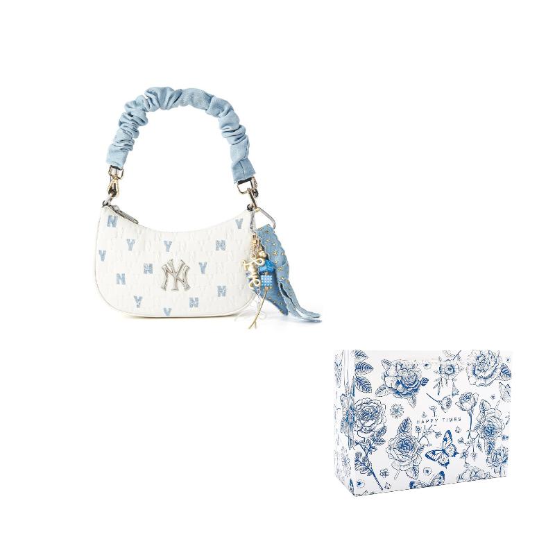 

MLB Portable Shoulder Bag Regular Women s Beige Blue Casual Special Shopping Bag