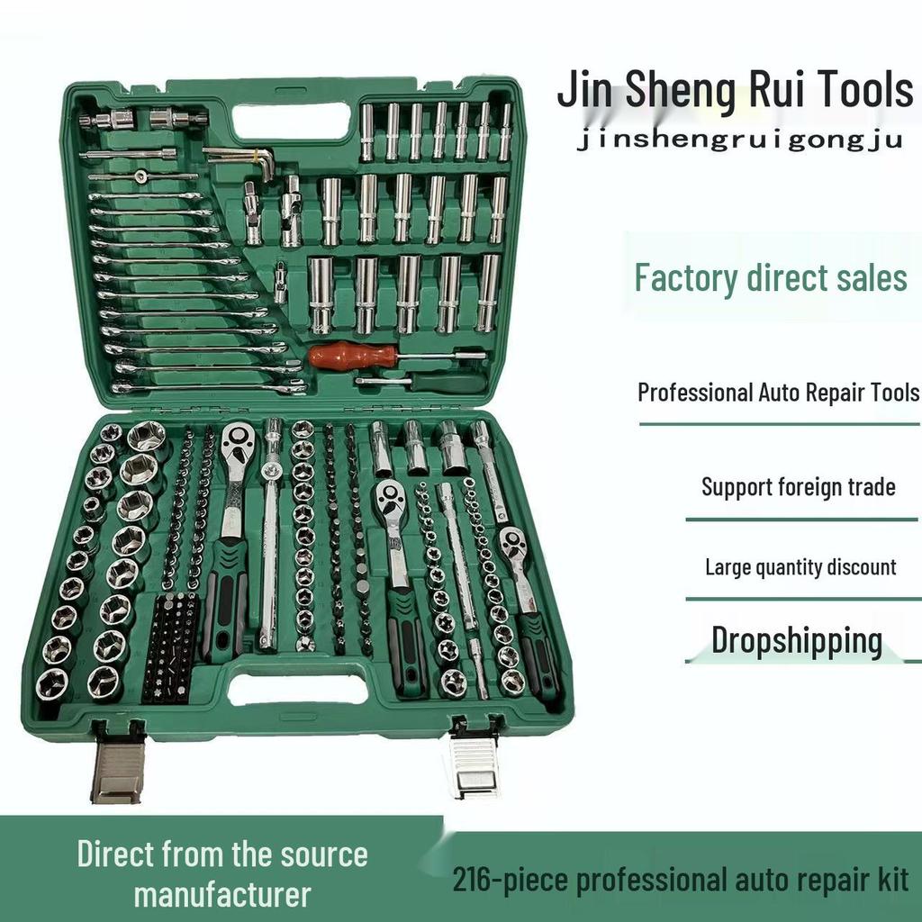 150-teiliges Autoreparaturwerkzeugset: Steckschlüssel & Kombinationswerkzeuge