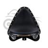 Harley Motorcycle Retro Leather Seat with Copper Rivets & Spring Cushion