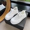 Thick-soled breathable small mesh white shoes women's 2025 new summer thin board shoes versatile height-increasing sports and leisure shoes women