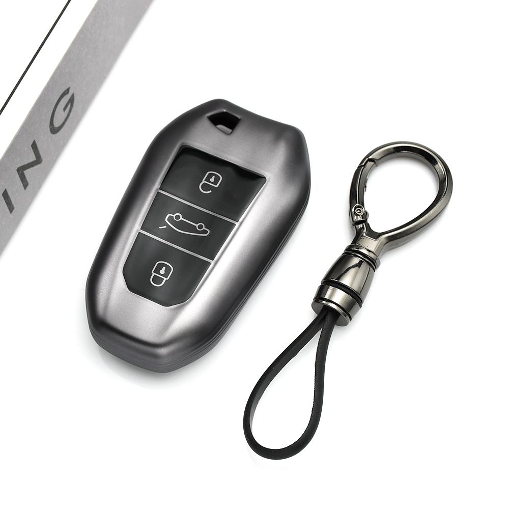 3 Buttons For Peugeot 508 2008 3008 5008 208 308 Citroen C3 C5 Aircross C4 Picasso Ds 3 7 Gun Grey Tpu Car Key Fob Case Cover