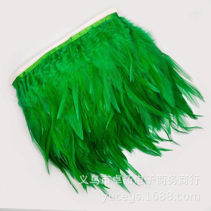10 Meter 10-15CM 4-6inch Chicken Rooster Tail Feathers Trims Strip for Wedding Party Clothing Rooster Feather Trim