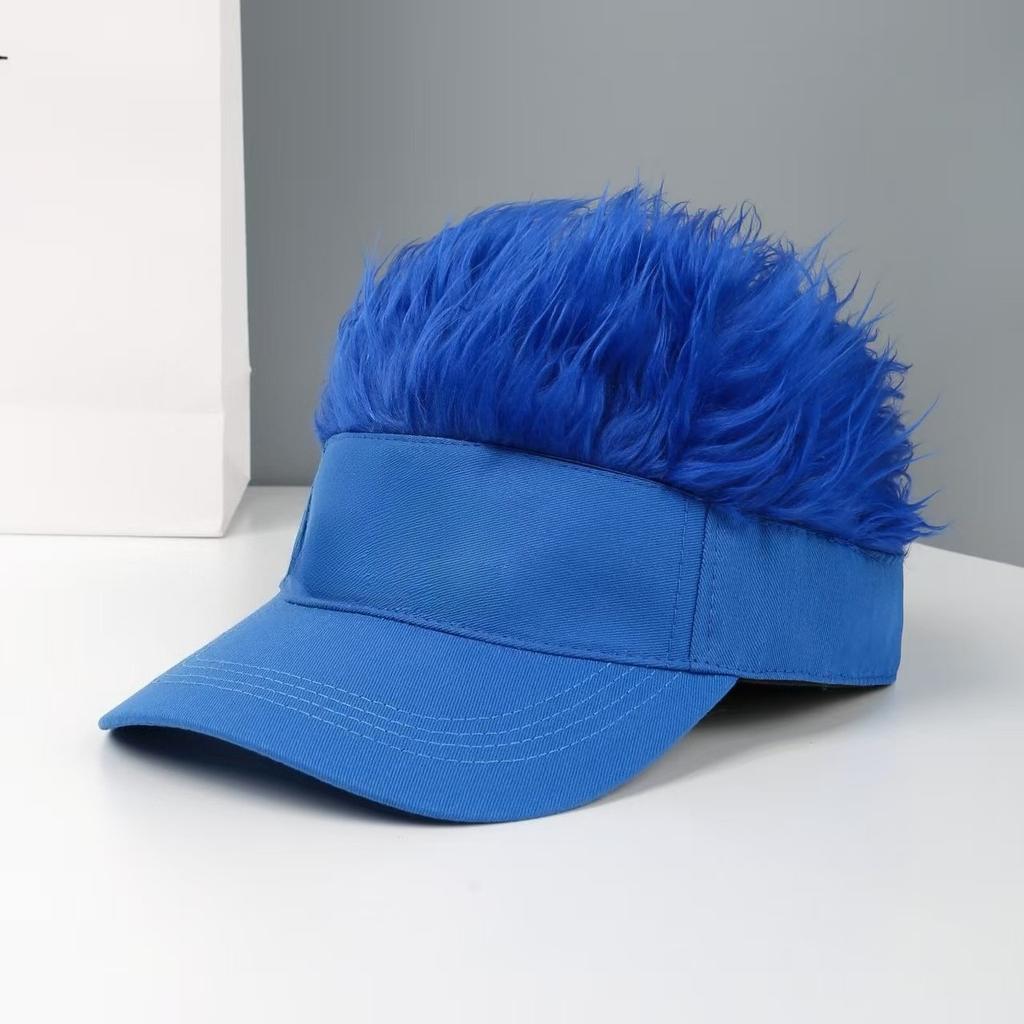 1Pc Korean Fashion Wig Hat Outdoor Men's Baseball Hat