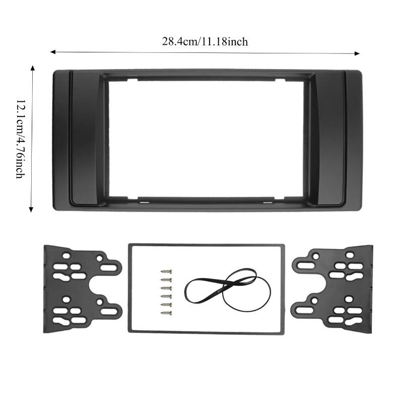 Double Din Fascia For BMW Series 5 E53 E39 Panel Dash Mount Trim Kit Interface Bezel Frame