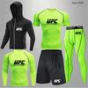 Herren 5-teiliges Cross-Training Kompressionsset - Hohe Elastizität, Schnelltrocknend, Atmungsaktiv für Boxen, Fitness, Laufen & UFC