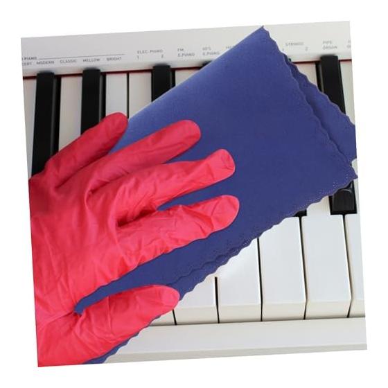 Ibasenice Musical Instrument Cleaning Cloth Made of Blue Double-sided Pile Material Is Suitable for a Wide Range of Musical Instruments Such As