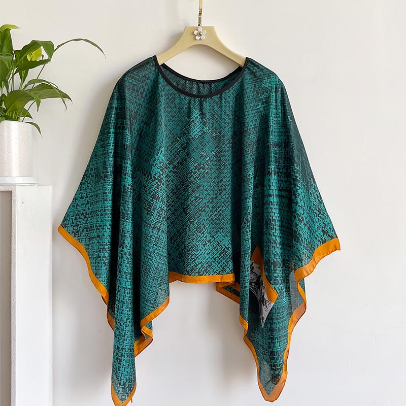 

Silk Scarf 110X110Cm Luxury Designer Pullover Scarf Print Head Large Handkerchief Hijab Shawl Women Bandanna Foula