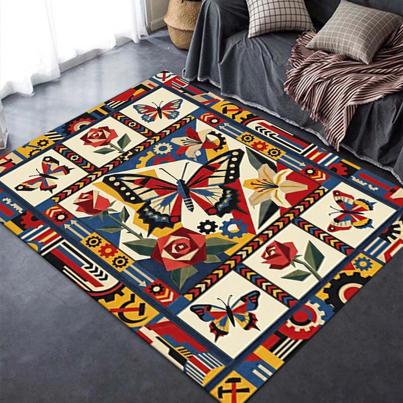 2025 New Butterfly Decoration Carpet Rug for Living Room Bedroom Home Sofa Decoration,Kids play Non-slip Floor Mat31