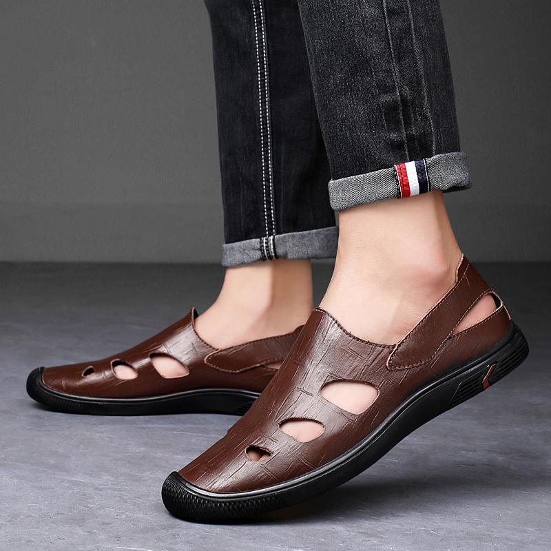 Мужские сандалии из натуральной кожи — фото 6